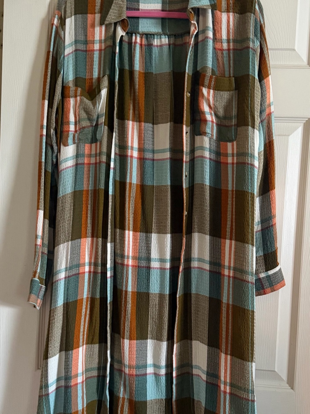 Cato Multicolor Plaid Button-Front Shirt Dress